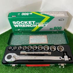 ** TONE トネ 12角 ソケットレンチセット インチ 13点 差込角12,7mm No.800 Bランク
