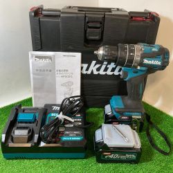 ** MAKITA マキタ 40Vmax 充電式ドライバドリル （ケース・充電器・バッテリ2個付） HP002GRDX Bランク