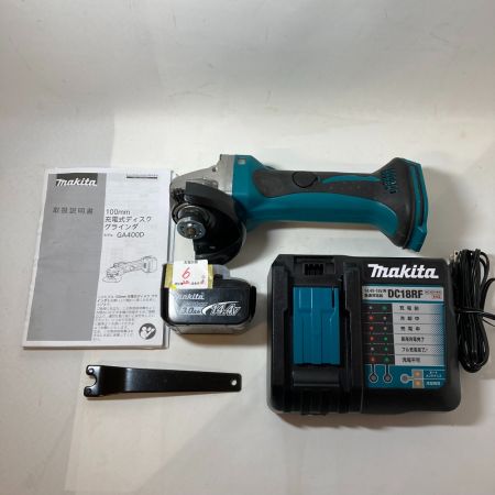  MAKITA マキタ 14,4V 100mm充電式ディスクグラインダ (充電器・ケース・バッテリ1個付属） GA400DRF