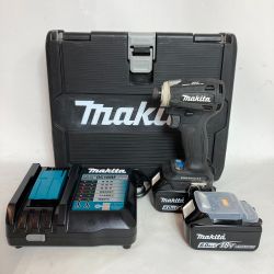 ** MAKITA マキタ 18V 充電式インパクトドライバ  バッテリ2個・充電器・ケース付 TD172DRGX ブラック Aランク