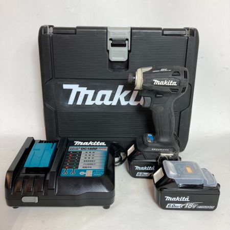  MAKITA マキタ 18V 充電式インパクトドライバ  バッテリ2個・充電器・ケース付 TD172DRGX ブラック