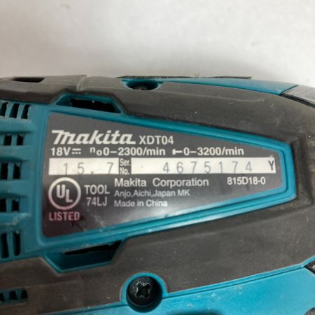  MAKITA マキタ 18V インパクトドライバ 本体のみ XDT04