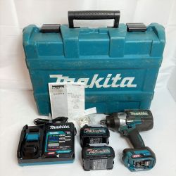 ** MAKITA マキタ 40V 充電式インパクトレンチ バッテリ2個・充電器・ケース付 TW001G Cランク