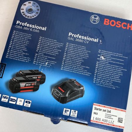  BOSCH ボッシュ GBA 36V 6,0Ah 充電池2個＆GAL 3680 CV 急速充電器 Starter Set 1600A00L1J