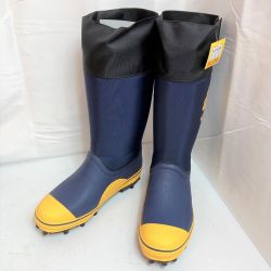 ＊＊ ミツウマ 岩礁 55NS スパイク付き安全靴 長靴 27cm 濃紺 Sランク