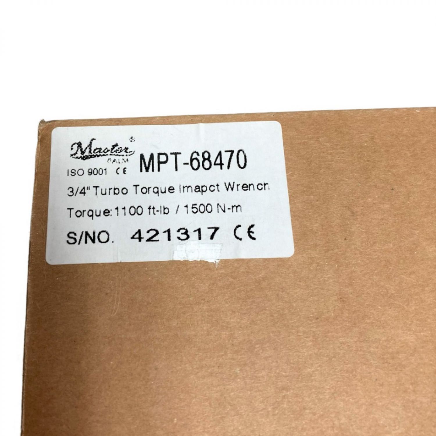 中古】 MASTER AIR TOOL エアインパクトレンチ 差込角3/4インチ MPT