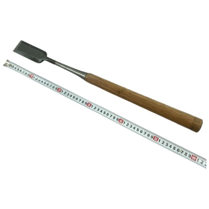 越市 鑿 のみ 突き鑿 平鑿 大工道具 刃幅47mm 長さ60cm - 中古工具