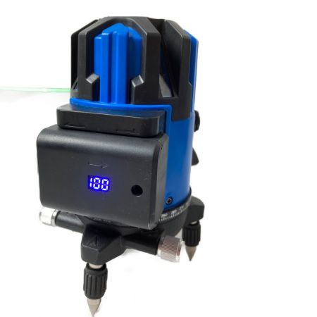  Ndtekuy グリーン レーザー墨出し器 充電器・バッテリ2個付 4垂直1水平5箇所 FS5 ブルー