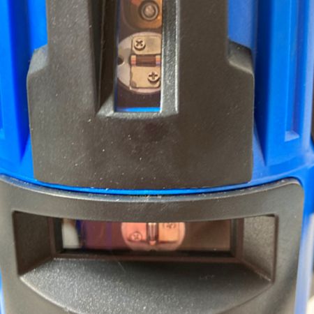  Ndtekuy グリーン レーザー墨出し器 充電器・バッテリ2個付 4垂直1水平5箇所 FS5 ブルー