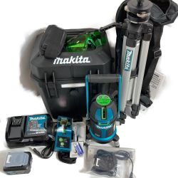 ** MAKITA マキタ グリーンレーザー 墨出し器 （バッテリ1個・充電器・三脚・受光器・ケース付） SK505GDN ブルー Sランク
