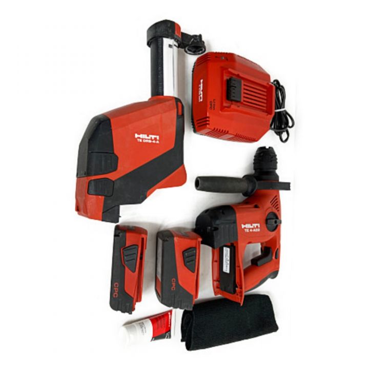 Hilti ヒルティ 21.6V 充電式ハンマドリル （バッテリ2個・充電器・集じん機・ケース付） TE4-A22  レッド｜中古｜なんでもリサイクルビッグバン