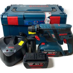 ** BOSCH ボッシュ 36V バッテリーハンマドリル　SDSプラス　バッテリー2個付 GBH36V-LIY ネイビー Bランク