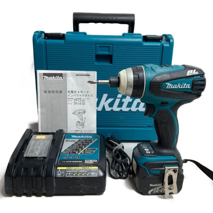 MAKITA マキタ 14.4V 充電式4モードインパクトドライバ バッテリ1個・充電器・ケース付 TP131D  ブルー｜中古｜なんでもリサイクルビッグバン