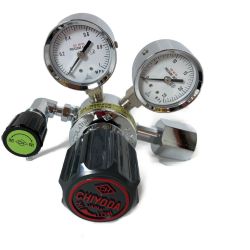 ** CHIYODA 千代田精機 出口バルブ付圧力調整器 GAS REGULATOR ハイセレクト GHN-3 Aランク