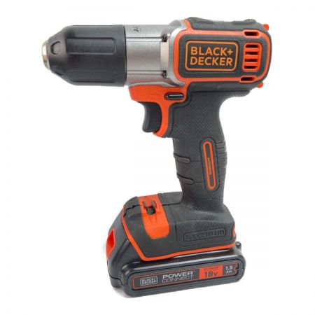  BLACK+DECKER ブラックアンドデッカー 18V ドリルドライバ (バッテリ2個・充電器・ケース付） AUTO01K2 ブラック×オレンジ