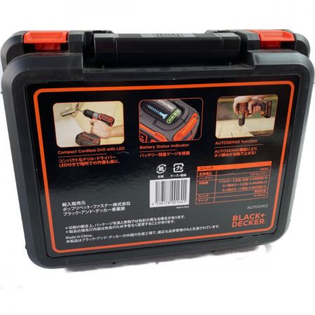  BLACK+DECKER ブラックアンドデッカー 18V ドリルドライバ (バッテリ2個・充電器・ケース付） AUTO01K2 ブラック×オレンジ