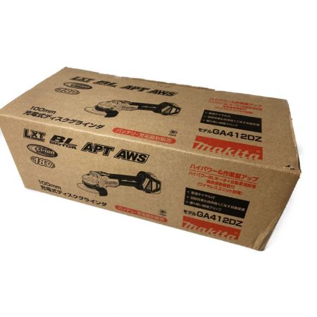  MAKITA マキタ 18V 100mm 充電式ディスクグラインダ  （充電器・ケース別売り） GA412DZ