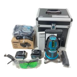＊＊ MAKITA マキタ グリーン レーザー墨出し器 （バッテリ1個・充電器・ケース付属） SK312GD ブルー×ブラック Aランク