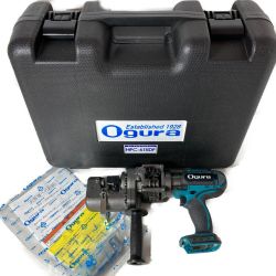 ** Ogura オグラ 18V コードレスパンチャー ケース付 (充電池・充電器別売り） HPC-615DF ブルー Aランク