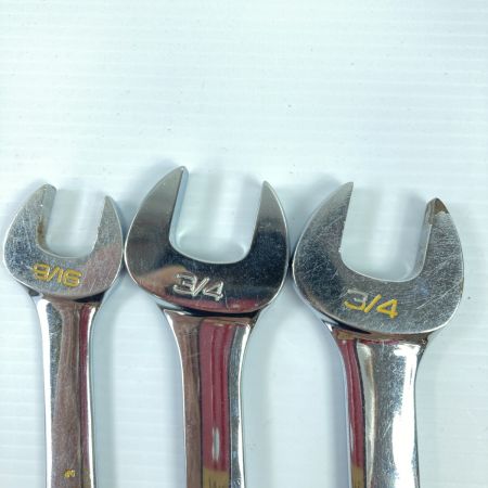  Snap-on スナップオン オープンエンドレンチ インチ VO2024/VO2224/VO1618 3本組  VOｼﾘｰｽﾞ