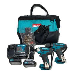 ＊＊ MAKITA マキタ 10.8V コンボキット(TD110D+DF331D) バッテリ2個・充電器・バッグ付 CK1006 ブルー Aランク