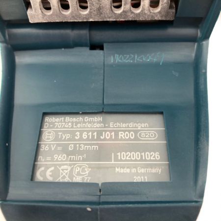  BOSCH ボッシュ 36V コードレスハンマドリル （バッテリ2個・充電器・ケース付） GBH36VF-LI ネイビー