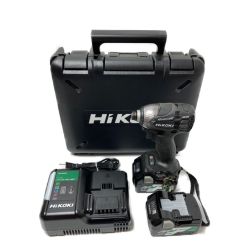 ＊＊ HiKOKI ハイコーキ 18V コードレスインパクトドライバ （バッテリ2個・充電器・ケース付） WH18DDL2 2LXPK ブラック Bランク