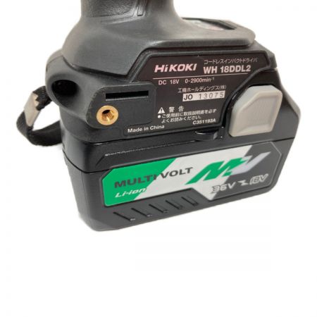  HiKOKI ハイコーキ 18V コードレスインパクトドライバ （バッテリ2個・充電器・ケース付） WH18DDL2 2LXPK ブラック