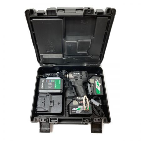  HiKOKI ハイコーキ 18V コードレスインパクトドライバ （バッテリ2個・充電器・ケース付） WH18DDL2 2LXPK ブラック