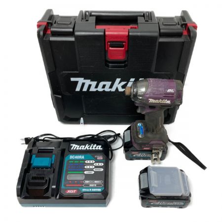  MAKITA マキタ 40Vmax 充電式インパクトドライバ （バッテリ2個・充電器付） TD002GDX AP オーセンティックパープル