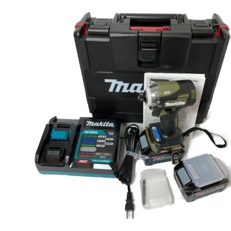  MAKITA マキタ 40Vmax 充電式インパクトドライバ （バッテリ2個・充電器・ケース付） TD001GRDXO オリーブ