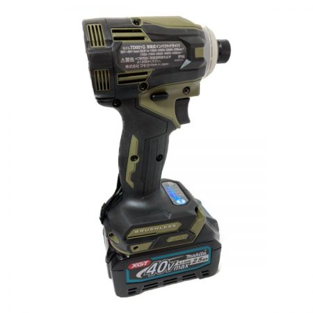  MAKITA マキタ 40Vmax 充電式インパクトドライバ （バッテリ2個・充電器・ケース付） TD001GRDXO オリーブ