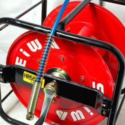 ＊＊ SEIWA 精和産業(セイワ)　エアレスリール 中間ホース(1/4)1m・スイベルセット(1/4) HR55 レッド Bランク