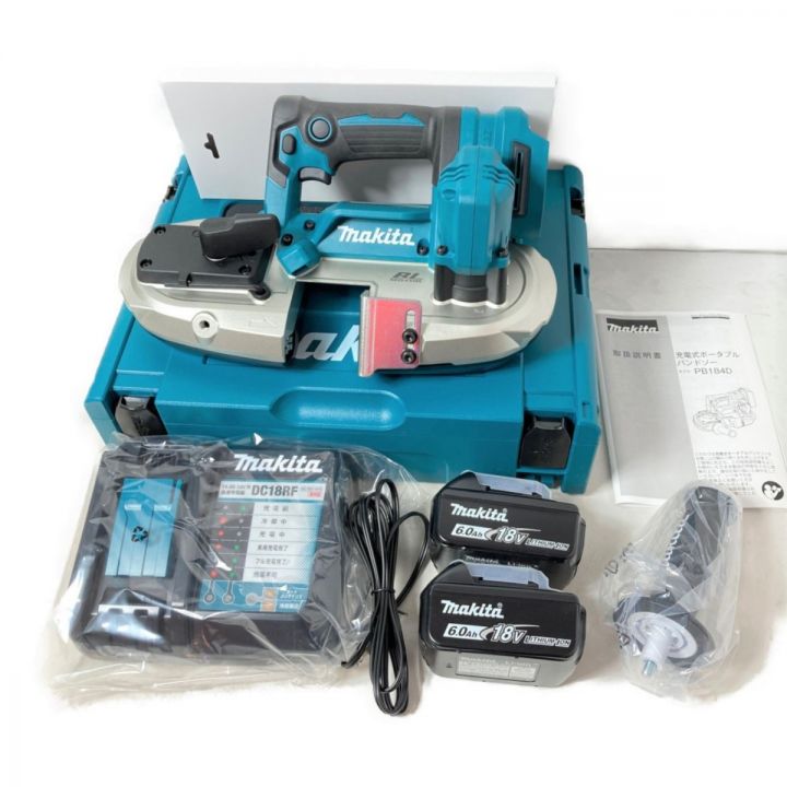 MAKITA マキタ 18V 充電式ポータブルバンドソー （バッテリ2個・充電器・ケース付） PB184DRGX  ブルー｜中古｜なんでもリサイクルビッグバン