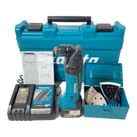 MAKITA マキタ 14.4V 充電式マルチツール （バッテリ1個・充電器・先端工具・ケース付） TM40DRF ブルー Cランク