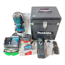 ＊＊ MAKITA マキタ アプリ自動追尾 グリーンレーザー墨出し器 （バッテリ・充電器・ケース付） SK507GD ブルー Bランク