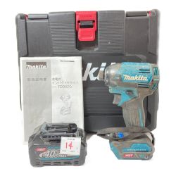 ＊＊ MAKITA マキタ 40Vmax 充電式インパクトドライバ バッテリ1個＆ケース付 充電器なし TD002D ブルー Cランク