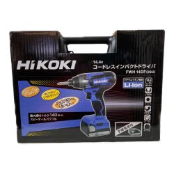 ＊＊ HiKOKI ハイコーキ 14.4V コードレスインパクトドライバ （バッテリ2個・充電器・ケース付） FWH14DF パープル Sランク