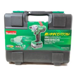 ＊＊ MAKITA マキタ 14.4V 充電式インパクトドライバ (バッテリ1個・充電器・ケース付） M695DS グリーン Sランク