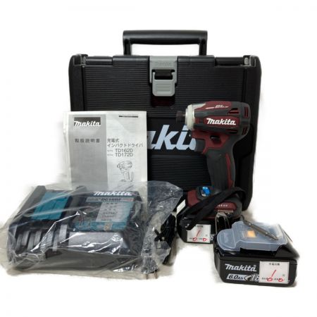  MAKITA マキタ 18V 充電式インパクトドライバ （バッテリ2個・充電器・ケース付） TD172DGX AR オーセンティックレッド