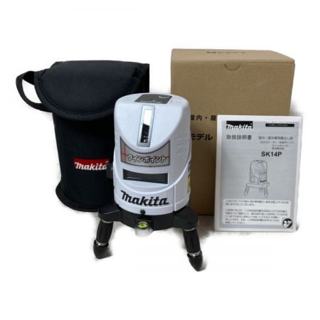  MAKITA マキタ 屋内・屋外兼用赤レーザー墨出し器 さげふり・ろく ケース付 （受光器なし） SK14P ホワイト