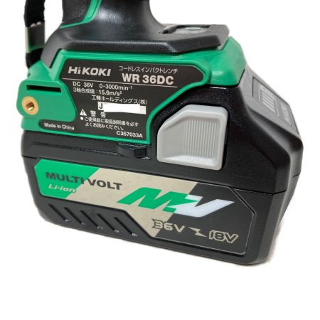  HiKOKI ハイコーキ 36V コードレスインパクトレンチ 差込角12.7ｍｍ 最大トルク300N・m 【5】 WR36DC グリーン