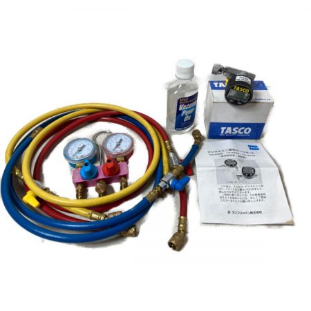  TASCO 真空ポンプ マニホールド＆デジタル真空ゲージ・ケース付属 TA150SB-2 ブラック×グレー