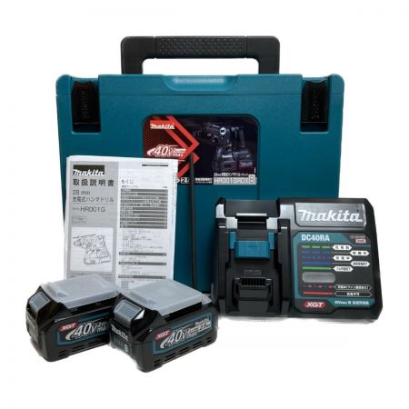  MAKITA マキタ 40Vmax 28mm 充電式ハンマドリル バッテリ2個・充電器・ケース付 HR001GRDXB ブラック