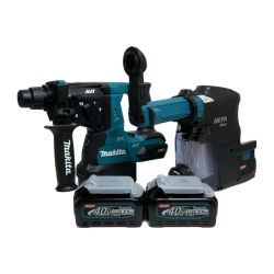 ＊＊ MAKITA マキタ 40V 28mm ハンマドリル バッテリ2個・充電器・集じんシステム（DX12）付 HR001GRDXV ブルー Sランク