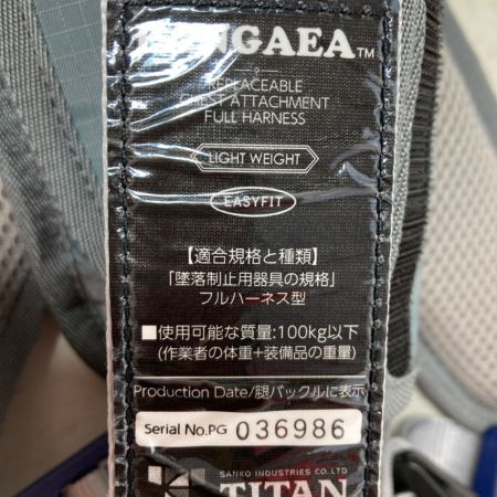  TITAN フルハーネス安全帯 PANGAEA パンゲア 墜落制止用器具 新規格適合  PACN-10A-SI
