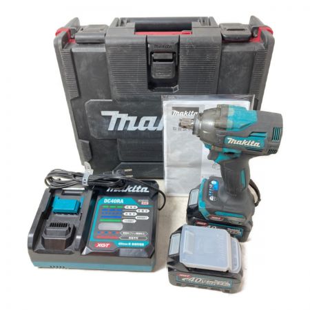  MAKITA マキタ 40Vmax 充電式インパクトレンチ （バッテリ2個・充電器・ケース付） TW004GRDX ブルー