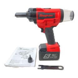 ＊＊ Snap-on スナップオン 18V コードレスリベットガン バッテリ1個付 ※充電器なし CTRG9050 レッド Bランク