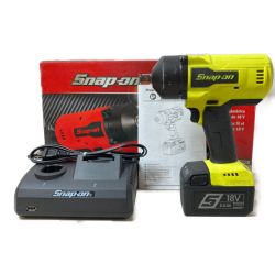 ＊＊ Snap-on スナップオン 18V コードレスインパクトレンチ （バッテリ1個・充電器付） CT9050 イエロー Bランク