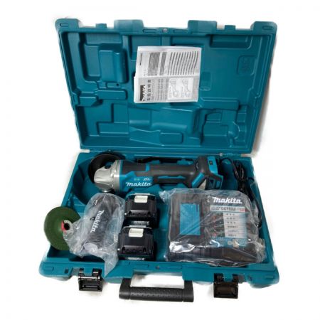  MAKITA マキタ 18V 100mm 充電式ディスクグラインダ （バッテリ2個・充電器・ケース付） GA418DRGX ブルー